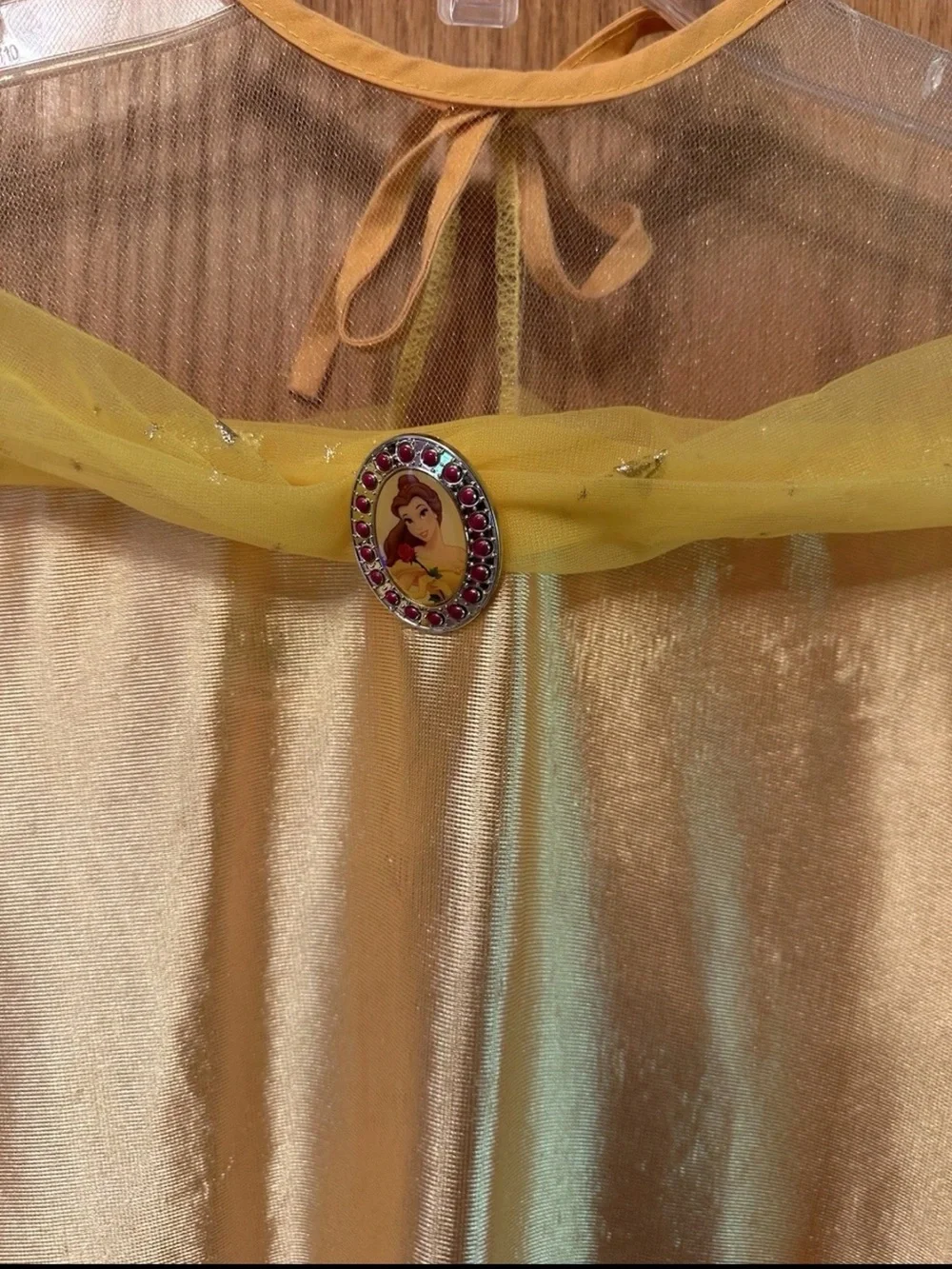 VINTAGE DISNEY CLASSIC PRINCESS BELLE CHILD YELLOW HALLOWEEN COSTUME SIZE 7-10 - Picture 2 of 4
